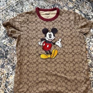 Disney Kids Brown and Red Mickey Mouse Tee